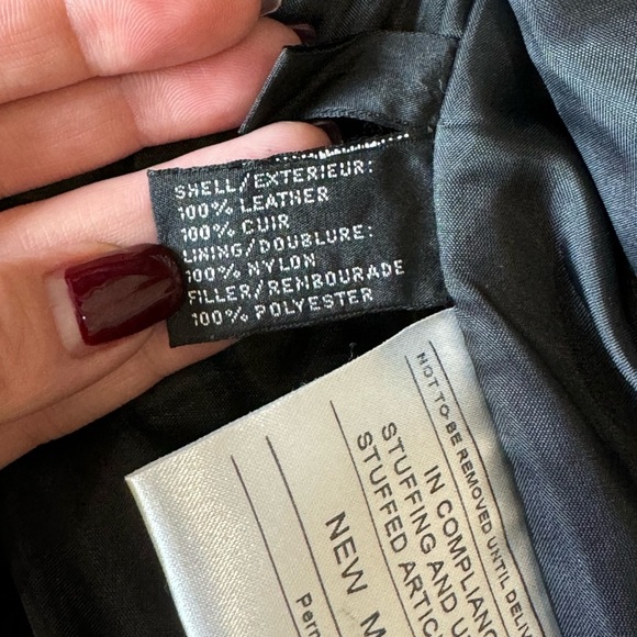 Vintage Cosa Nova Suede Leather Moto Jacket - Size L (Fits like‎ a S/M) - Black - Picture 10 of 10